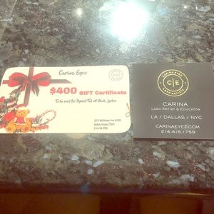 $400 gift for lashes